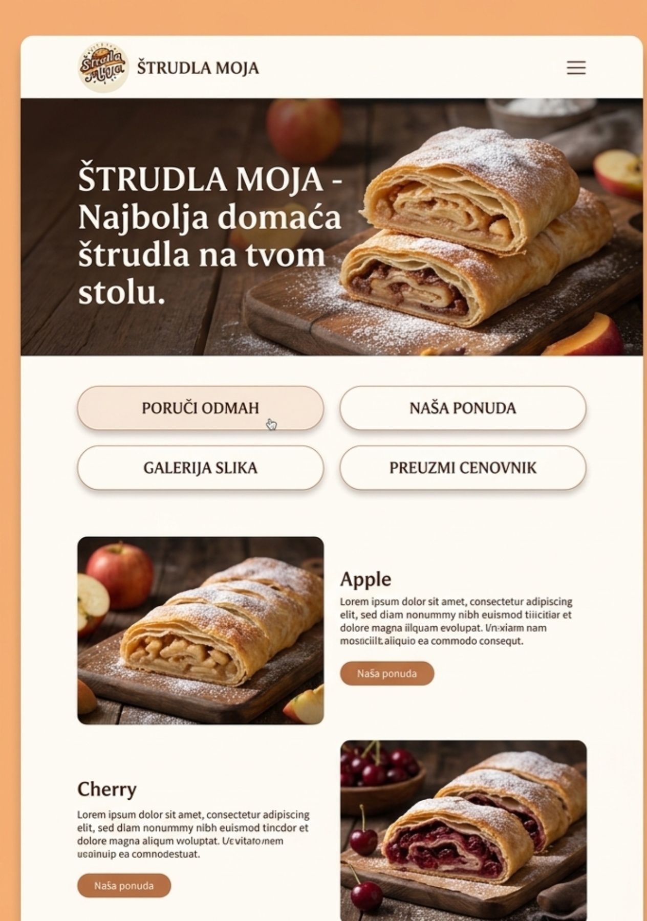 Domaće štrudle Štrudla Moja iz Beograda